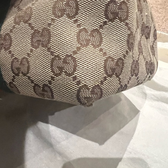 Auth GUCCI Sherry Tote Bag Beige Ivory GG Canvas Leather - Picture 14 of 16